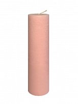Свеча пеньковая цветная светло-розовая 60*215 мм